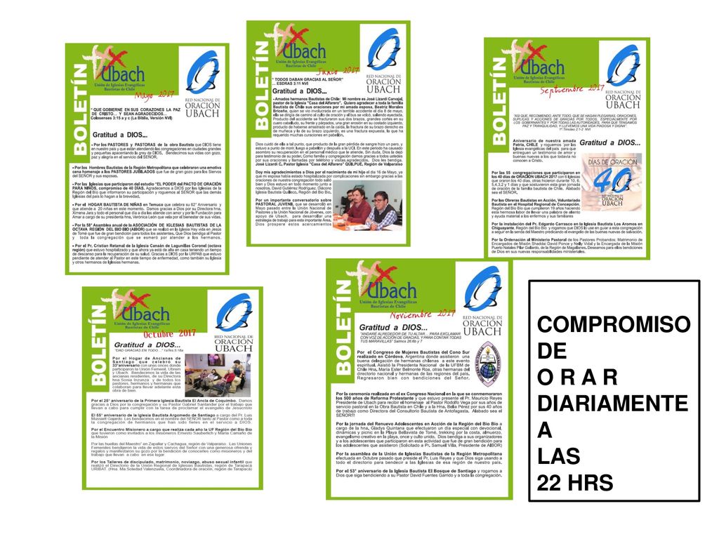 COMPROMISO DE O R A R DIARIAMENTE A LAS 22 HRS