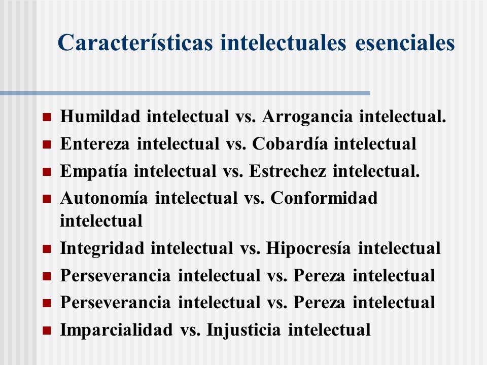 Características intelectuales esenciales