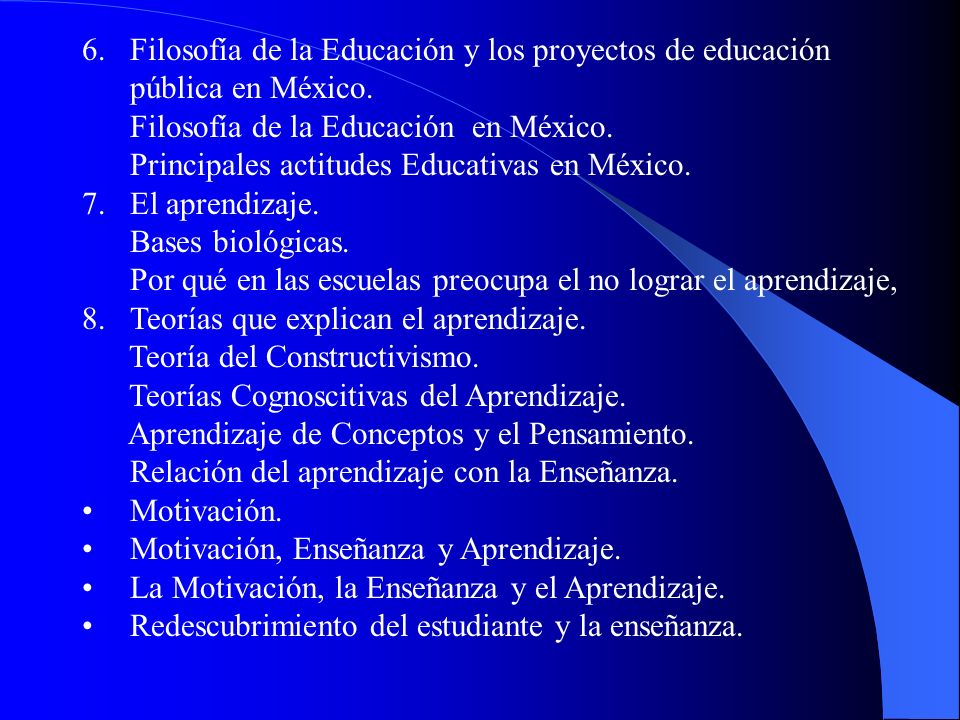 Filosofía de la Educación y los proyectos de educación pública en México.