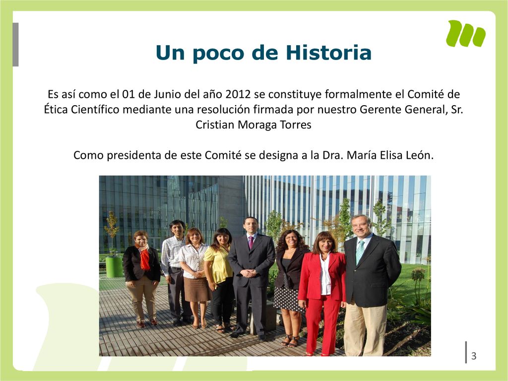 Como presidenta de este Comité se designa a la Dra. María Elisa León.