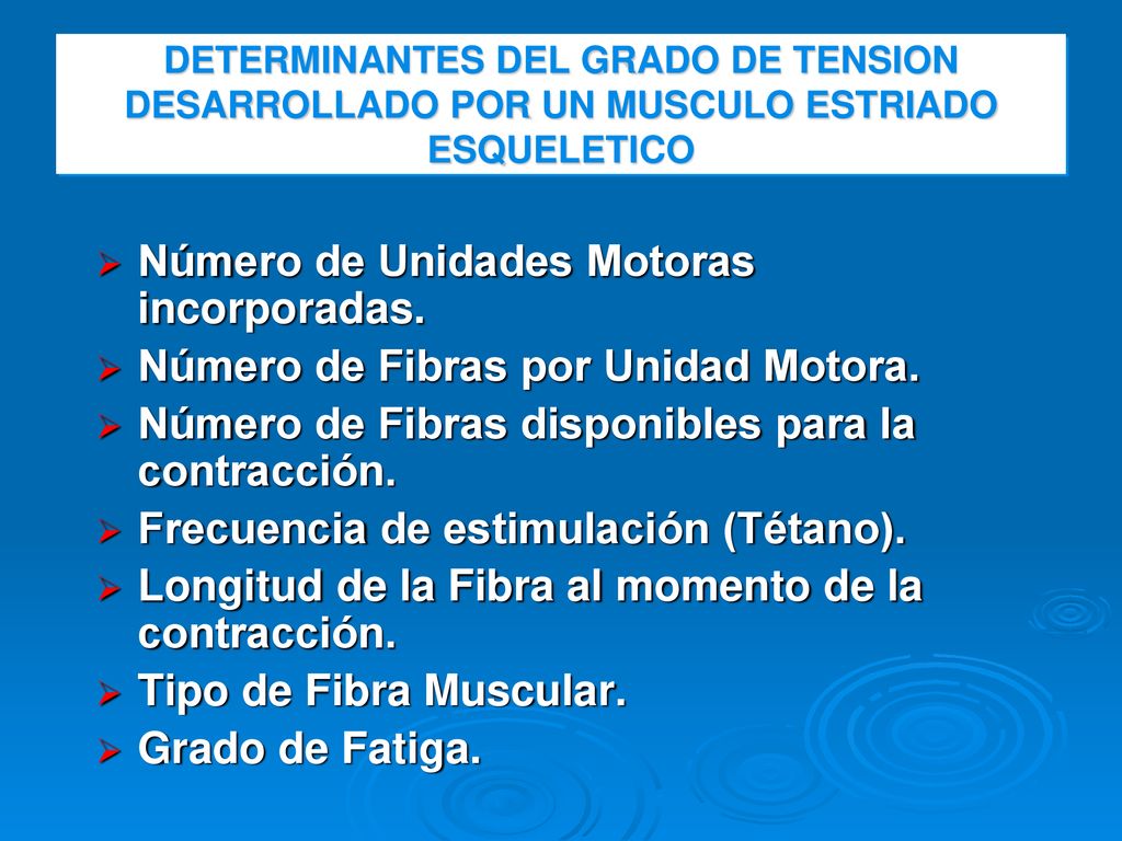 Número de Unidades Motoras incorporadas.