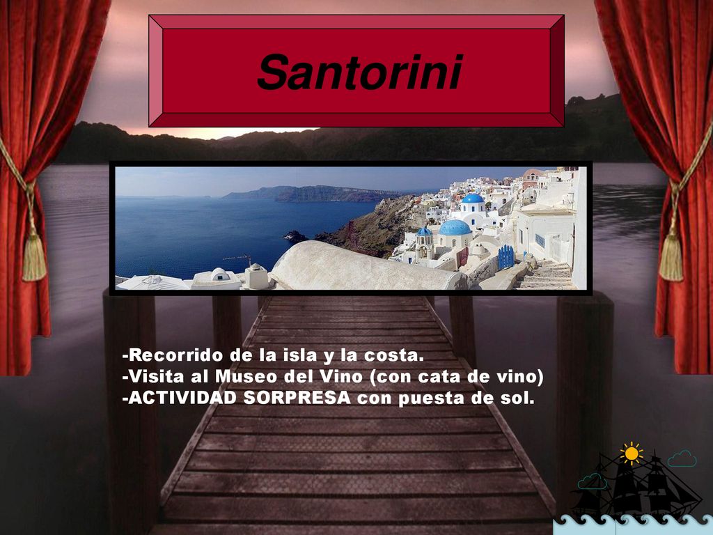 Santorini -Recorrido de la isla y la costa.
