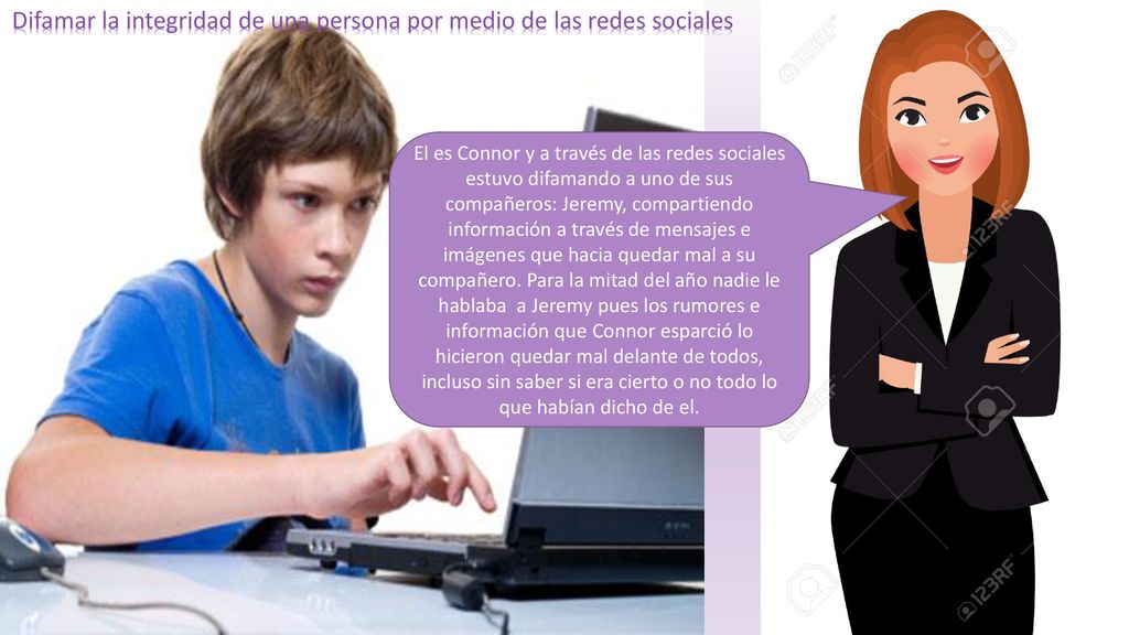 Difamar la integridad de una persona por medio de las redes sociales