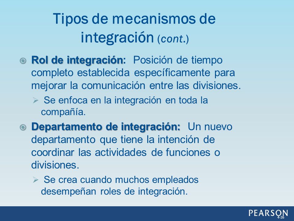 Tipos de mecanismos de integración (cont.)