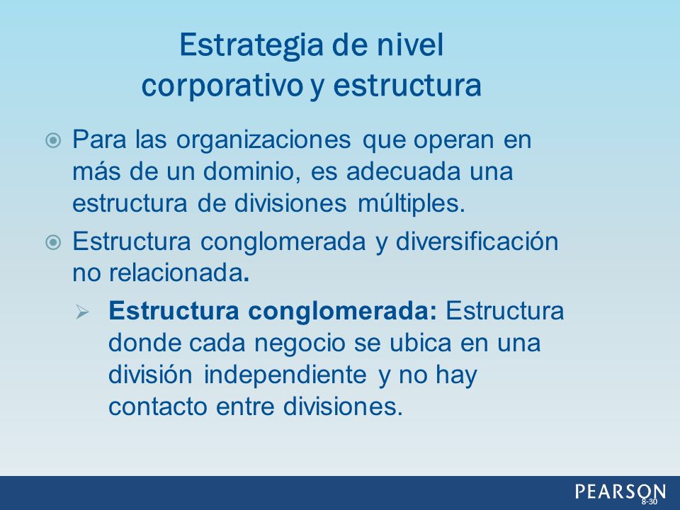 Estrategia de nivel corporativo y estructura