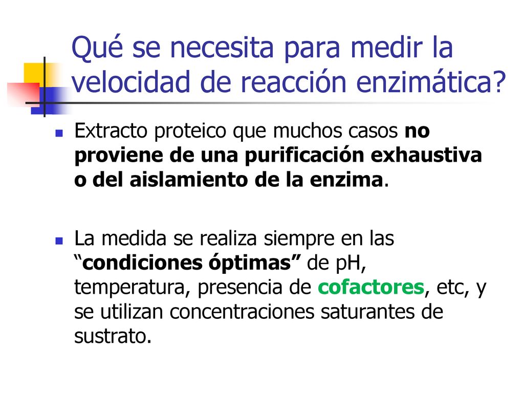 Qué se necesita para medir la velocidad de reacción enzimática