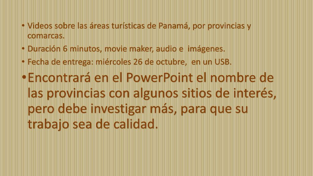 Videos sobre las áreas turísticas de Panamá, por provincias y comarcas.