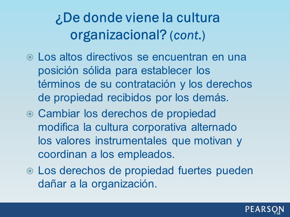 ¿De donde viene la cultura organizacional (cont.)