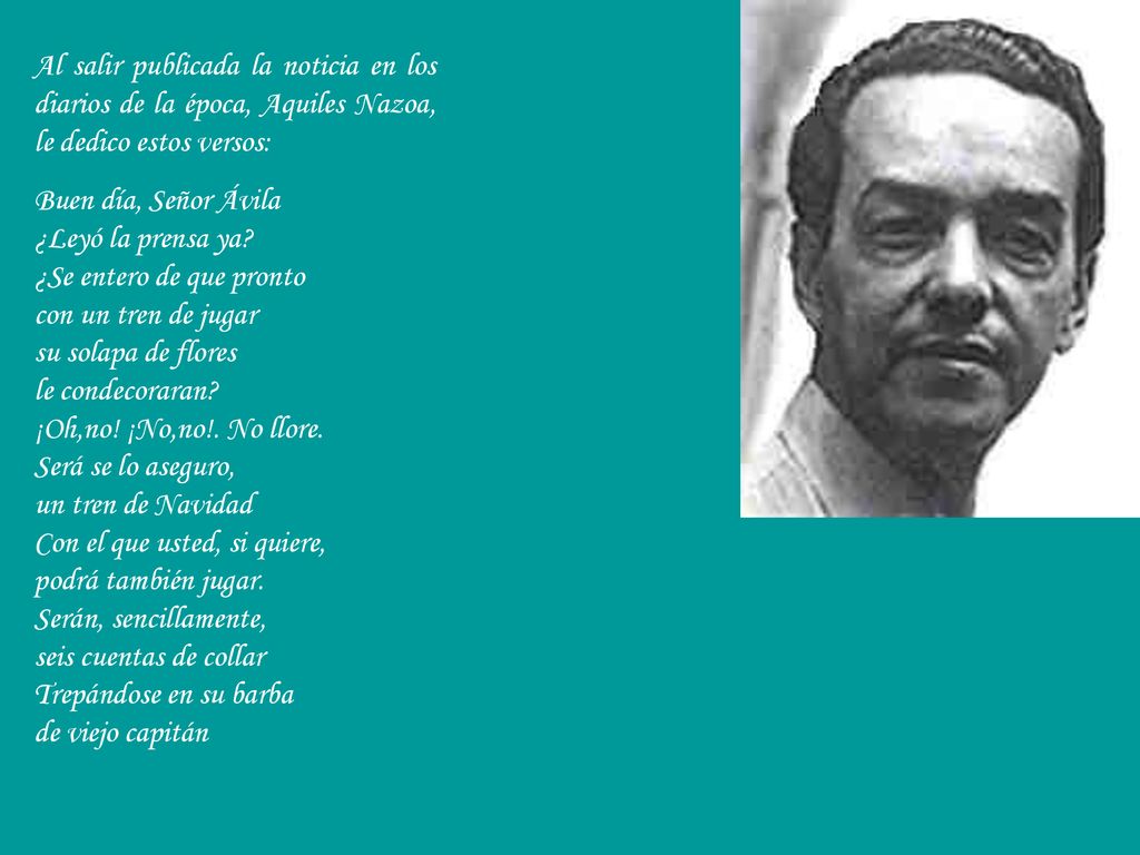 Al salir publicada la noticia en los diarios de la época, Aquiles Nazoa, le dedico estos versos: