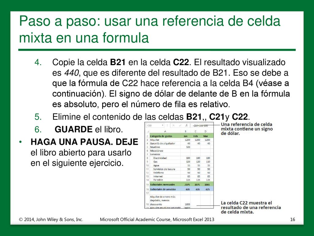 Paso a paso: usar una referencia de celda mixta en una formula