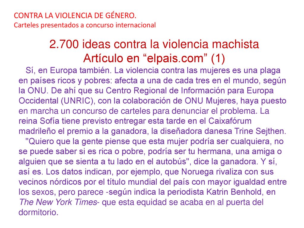 2.700 ideas contra la violencia machista Artículo en elpais.com (1)