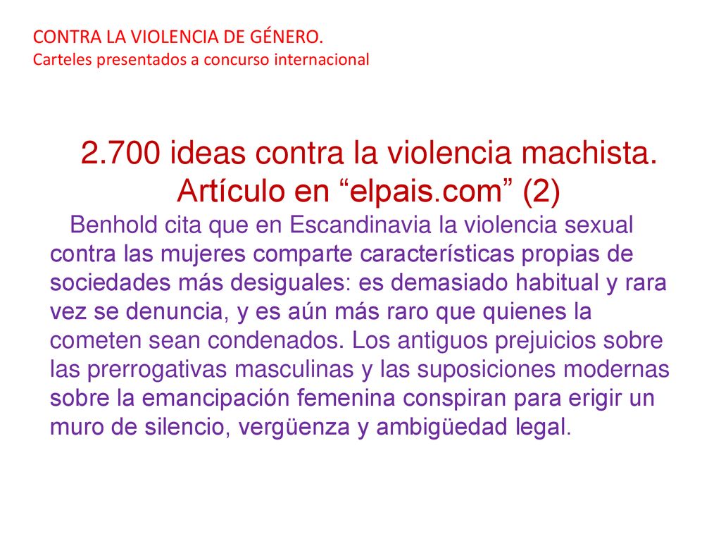 2.700 ideas contra la violencia machista. Artículo en elpais.com (2)
