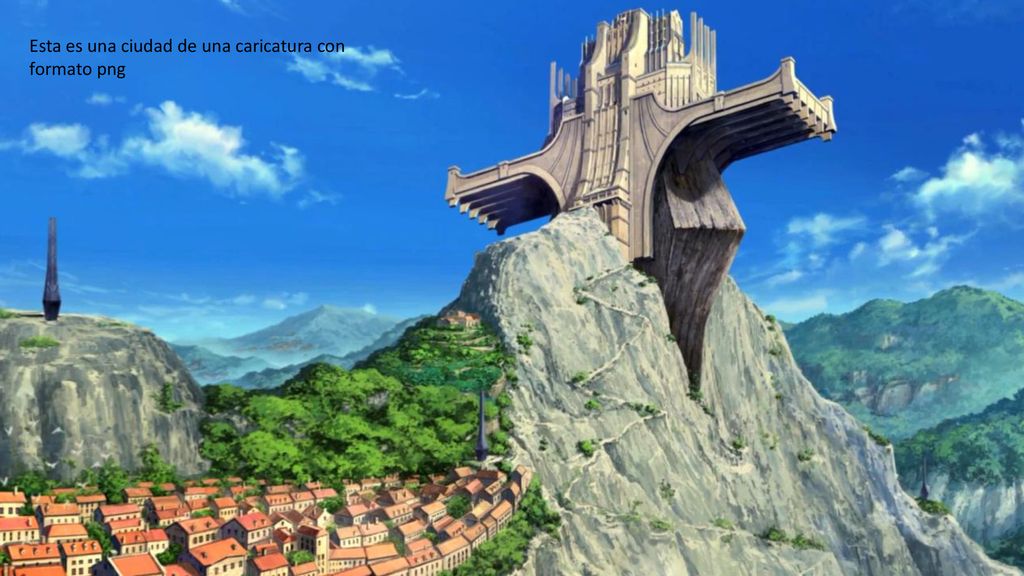 Esta es una ciudad de una caricatura con formato png