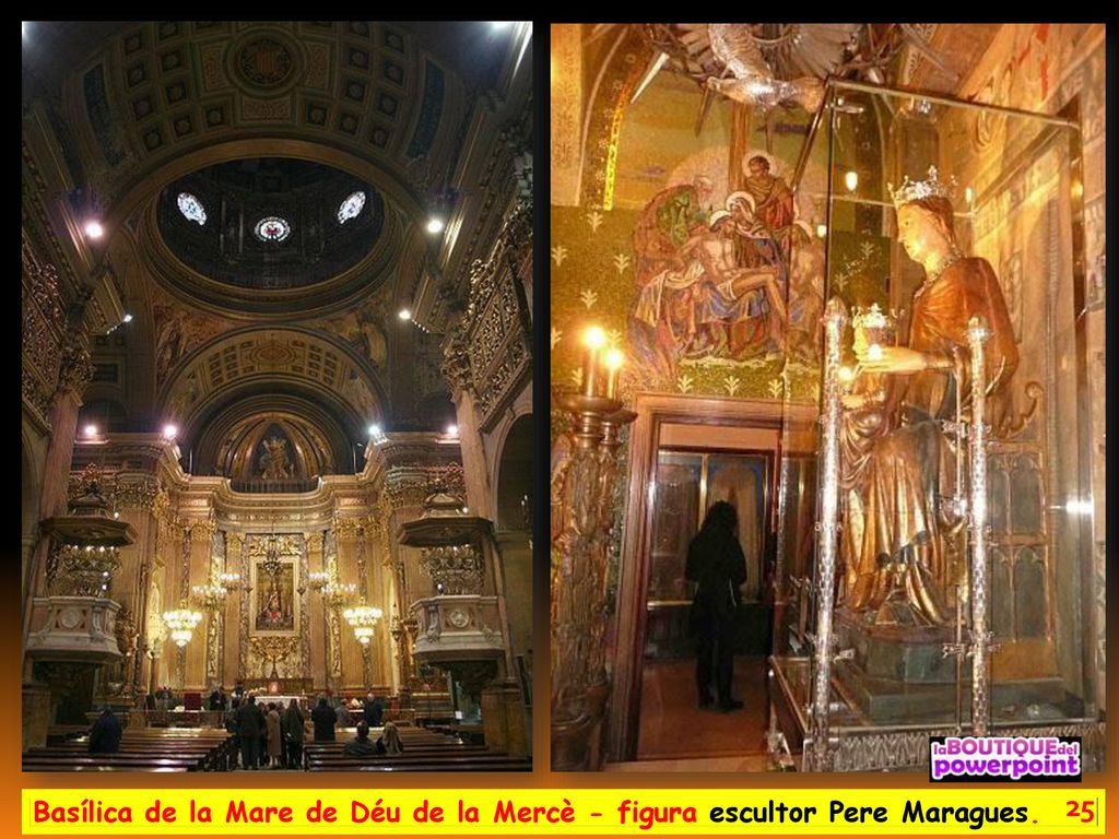 Basílica de la Mare de Déu de la Mercè - figura escultor Pere Maragues.