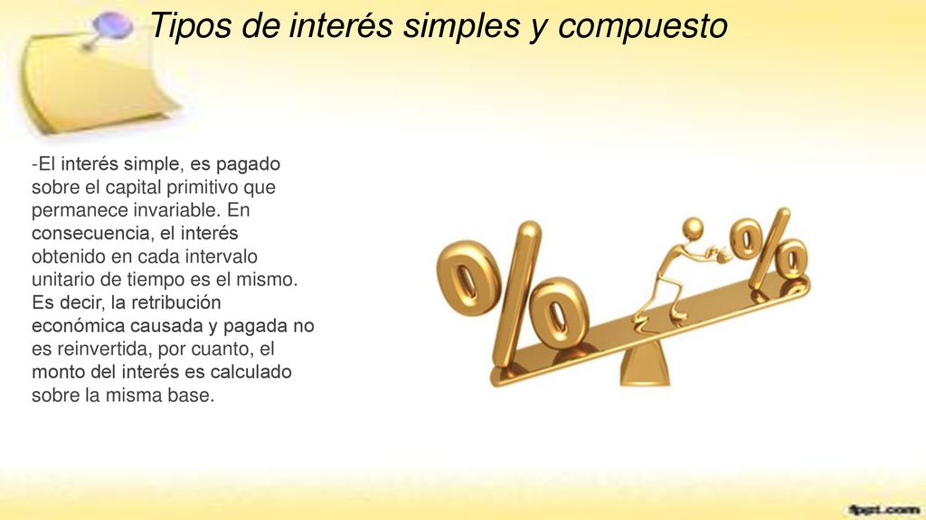 Tipos de interés simples y compuesto