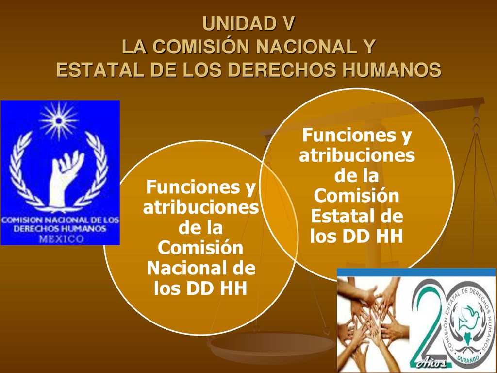 UNIDAD V LA COMISIÓN NACIONAL Y ESTATAL DE LOS DERECHOS HUMANOS
