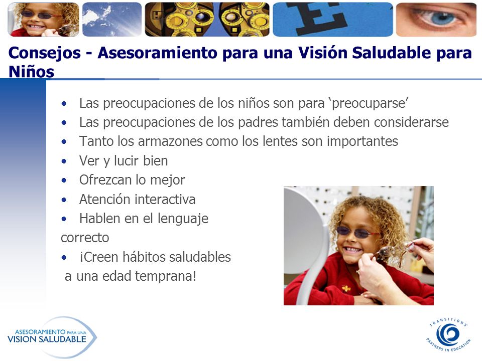 Consejos - Asesoramiento para una Visión Saludable para Niños