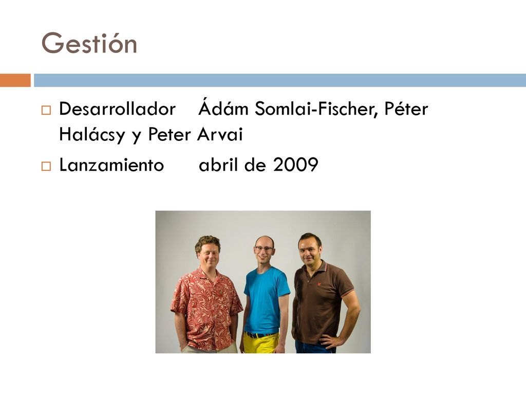 Gestión Desarrollador Ádám Somlai-Fischer, Péter Halácsy y Peter Arvai