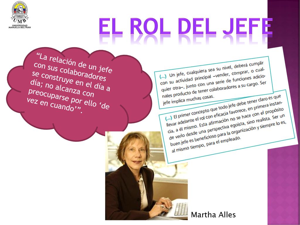 EL ROL DEL JEFE La relación de un jefe con sus colaboradores
