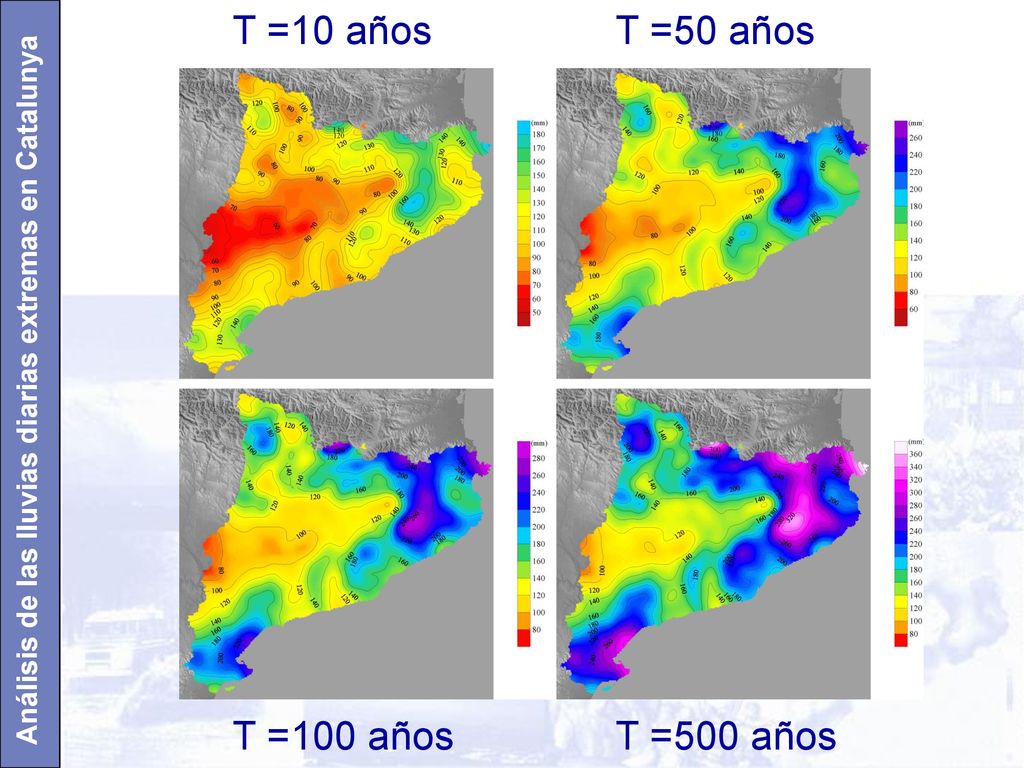 T =10 años T =50 años T =100 años T =500 años