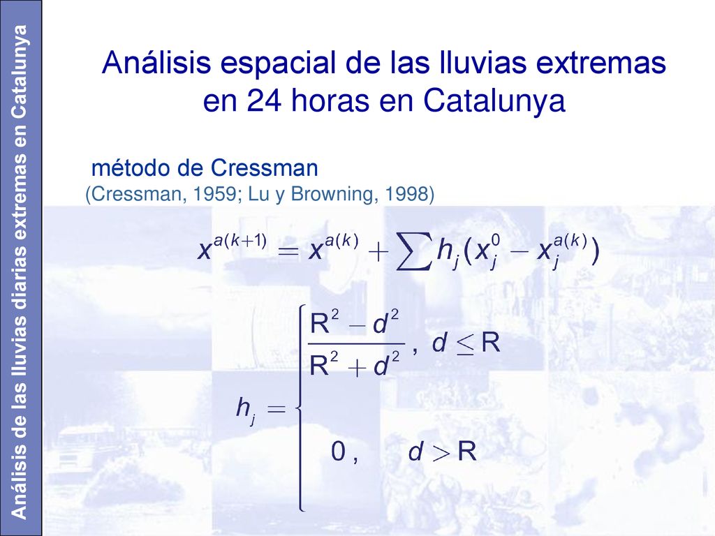 Análisis espacial de las lluvias extremas en 24 horas en Catalunya