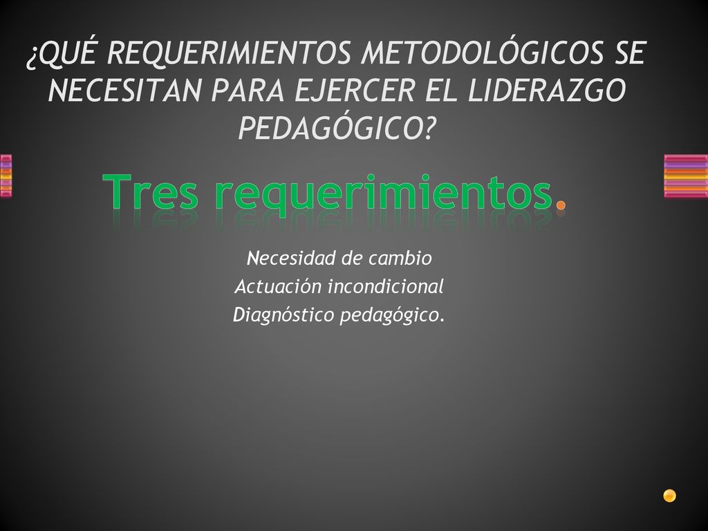 ¿QUÉ REQUERIMIENTOS METODOLÓGICOS SE NECESITAN PARA EJERCER EL LIDERAZGO PEDAGÓGICO