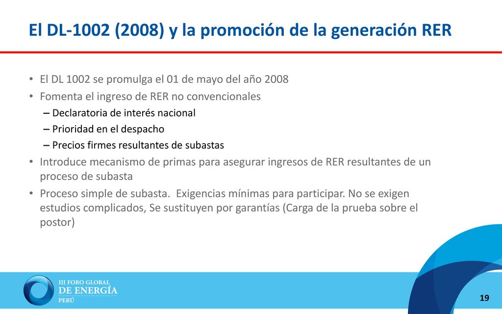 El DL-1002 (2008) y la promoción de la generación RER