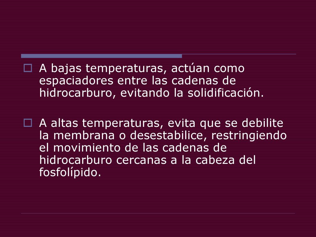 A bajas temperaturas, actúan como espaciadores entre las cadenas de hidrocarburo, evitando la solidificación.