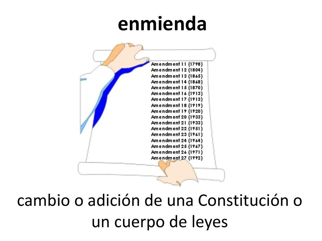 cambio o adición de una Constitución o un cuerpo de leyes
