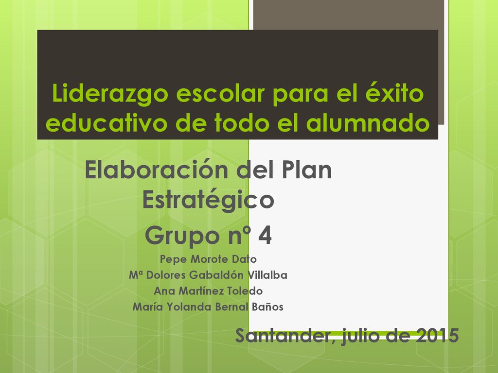Liderazgo escolar para el éxito educativo de todo el alumnado