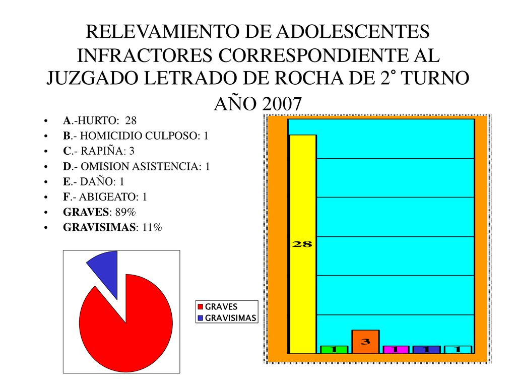 RELEVAMIENTO DE ADOLESCENTES INFRACTORES CORRESPONDIENTE AL JUZGADO LETRADO DE ROCHA DE 2° TURNO AÑO 2007