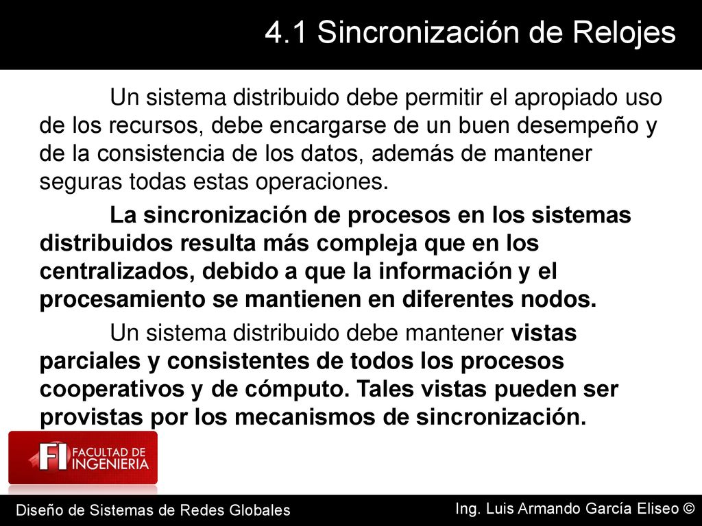 Un sistema distribuido debe permitir el apropiado uso de los recursos, debe encargarse de un buen desempeño y de la consistencia de los datos, además de mantener seguras todas estas operaciones.
