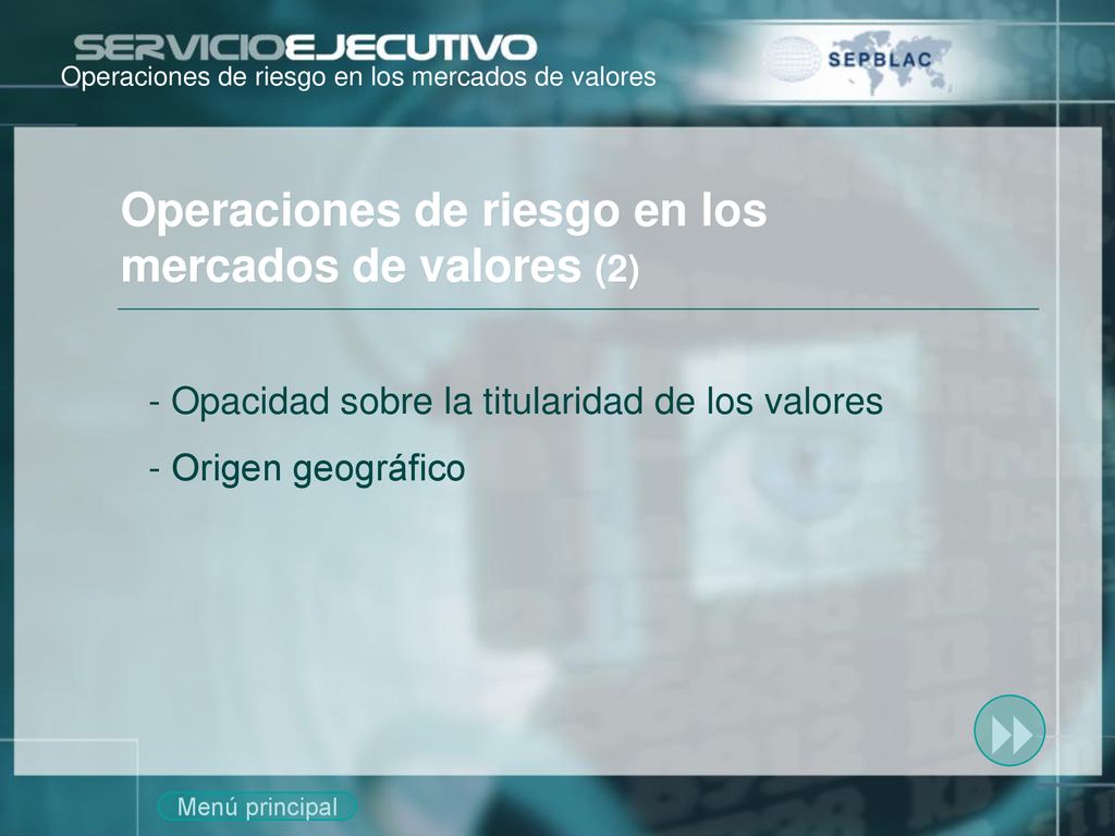8 Operaciones de riesgo en los mercados de valores (2)