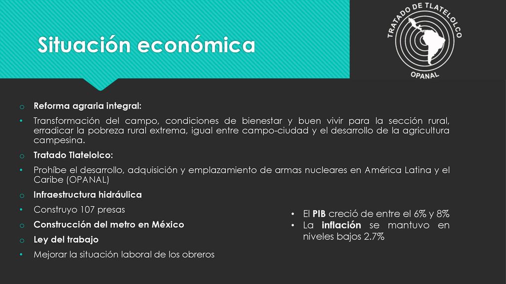 Situación económica El PIB creció de entre el 6% y 8%