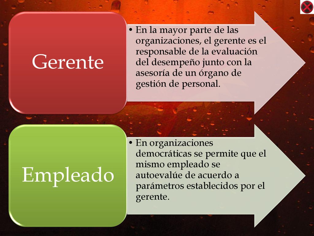 En la mayor parte de las organizaciones, el gerente es el responsable de la evaluación del desempeño junto con la asesoría de un órgano de gestión de personal.