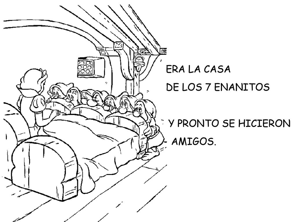 ERA LA CASA DE LOS 7 ENANITOS Y PRONTO SE HICIERON AMIGOS.