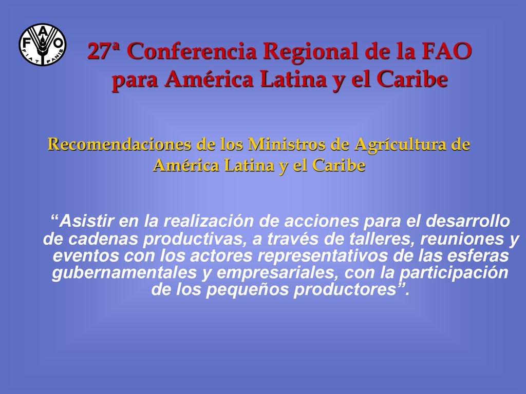 27ª Conferencia Regional de la FAO para América Latina y el Caribe