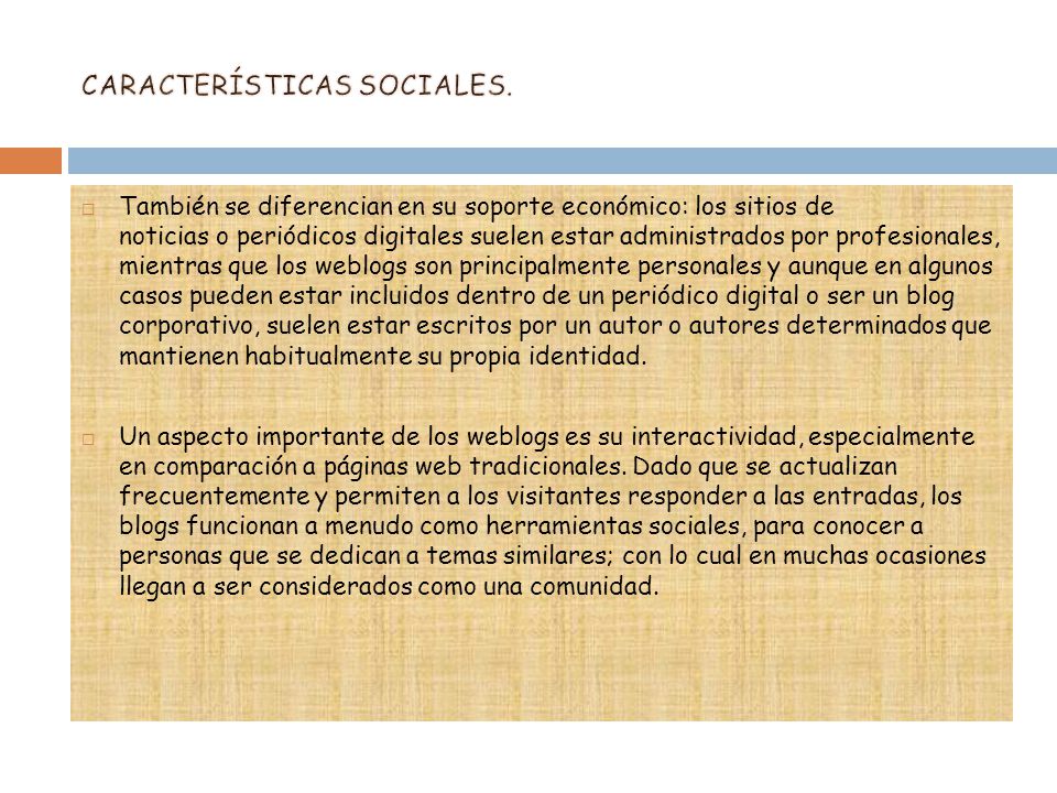 CARACTERÍSTICAS SOCIALES.