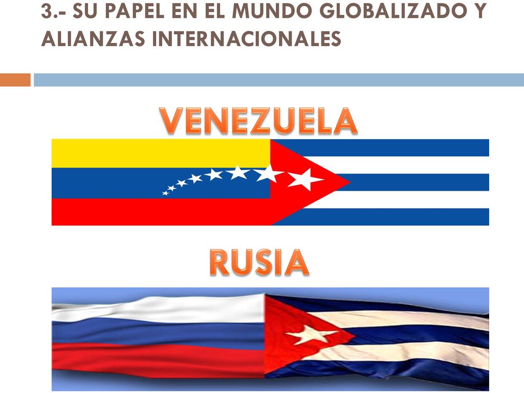 3.- SU PAPEL EN EL MUNDO GLOBALIZADO Y ALIANZAS INTERNACIONALES