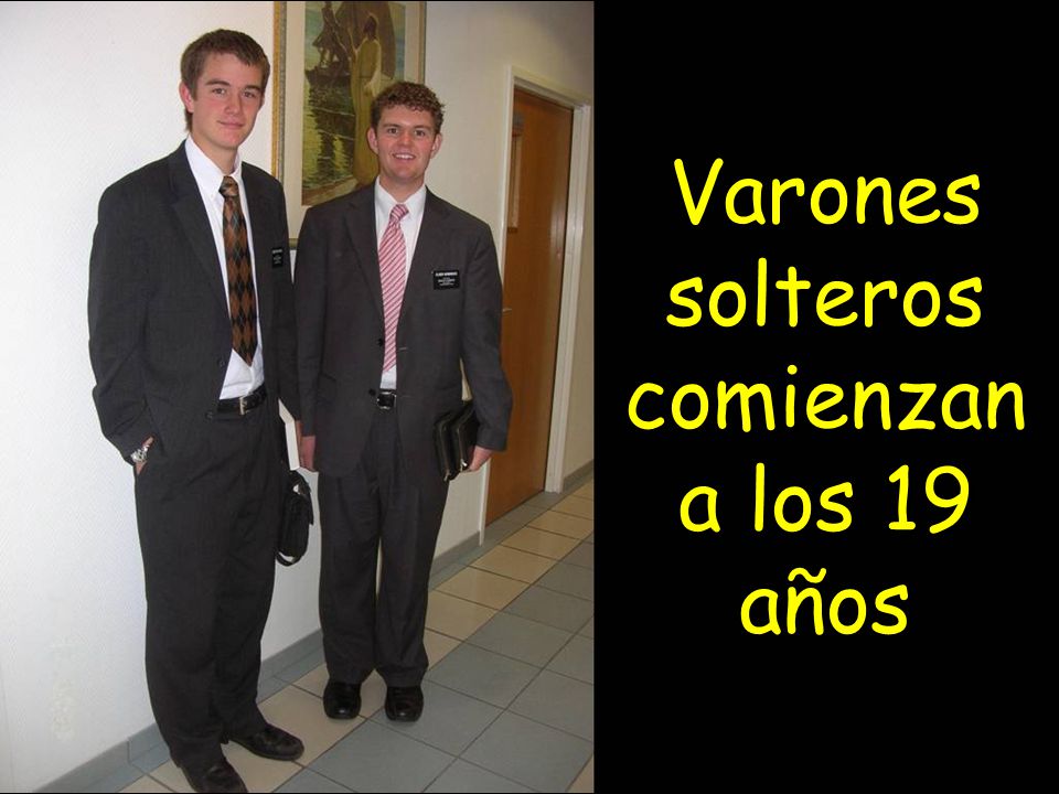Varones solteros comienzan a los 19 años
