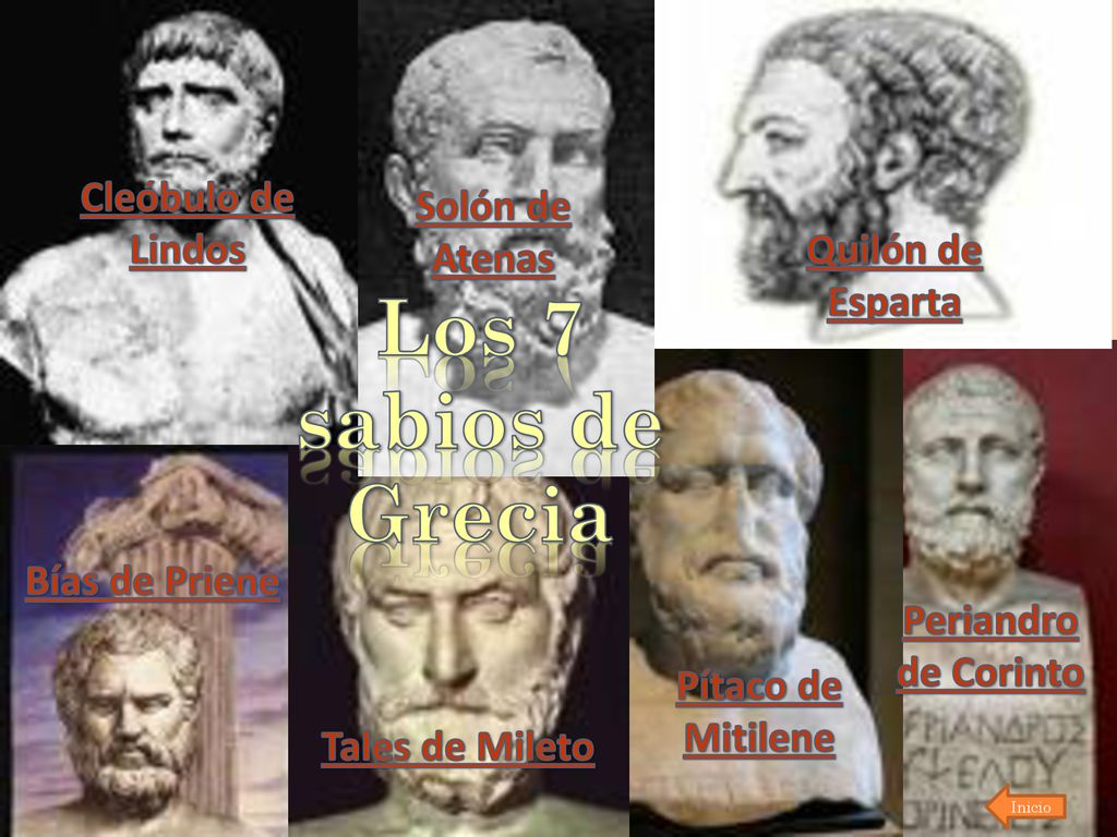 Los 7 sabios de Grecia Cleóbulo de Lindos Solón de Atenas