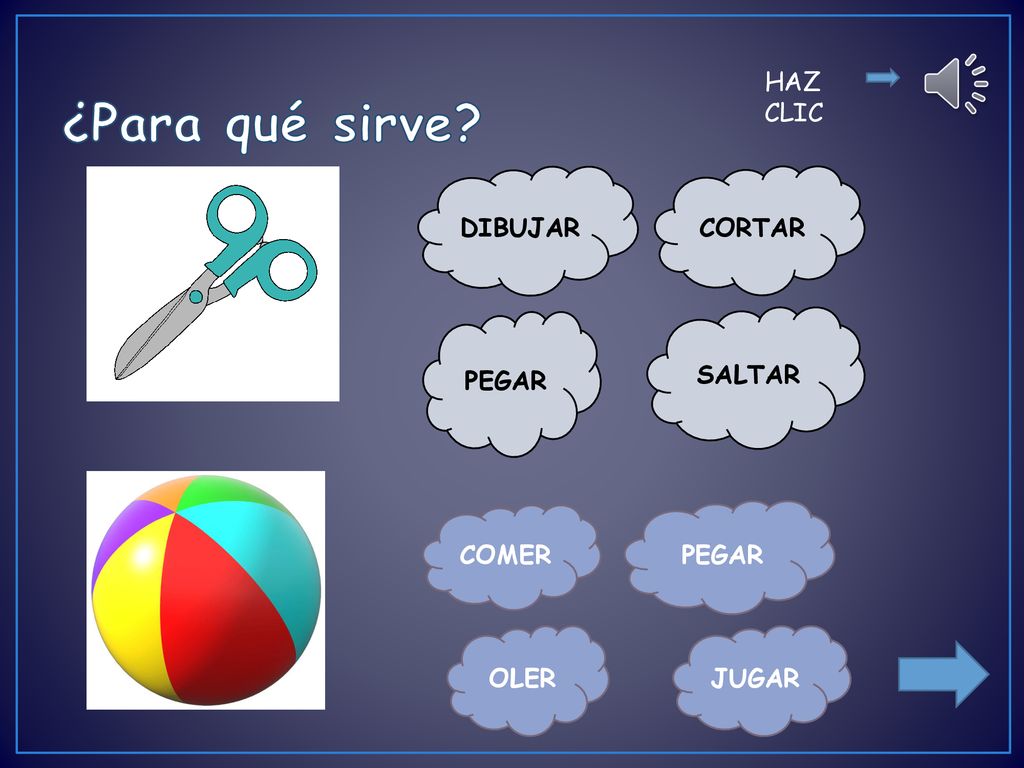 ¿Para qué sirve HAZ CLIC DIBUJAR CORTAR PEGAR SALTAR COMER PEGAR OLER