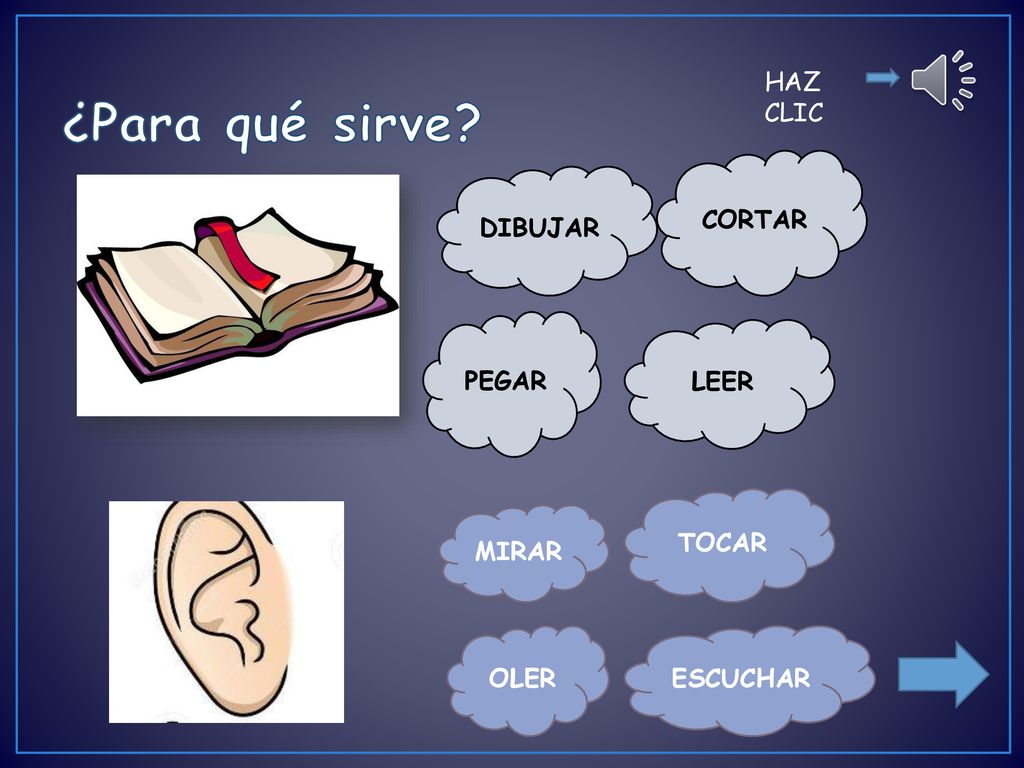 ¿Para qué sirve HAZ CLIC CORTAR DIBUJAR PEGAR LEER TOCAR MIRAR OLER