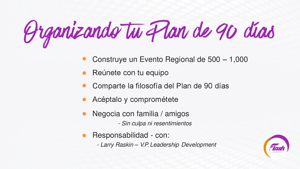 Construye un Evento Regional de 500 – 1,000 Reúnete con tu equipo