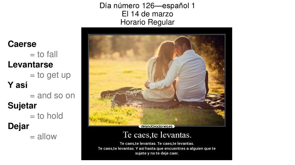 Día número 126—español 1 El 14 de marzo Horario Regular