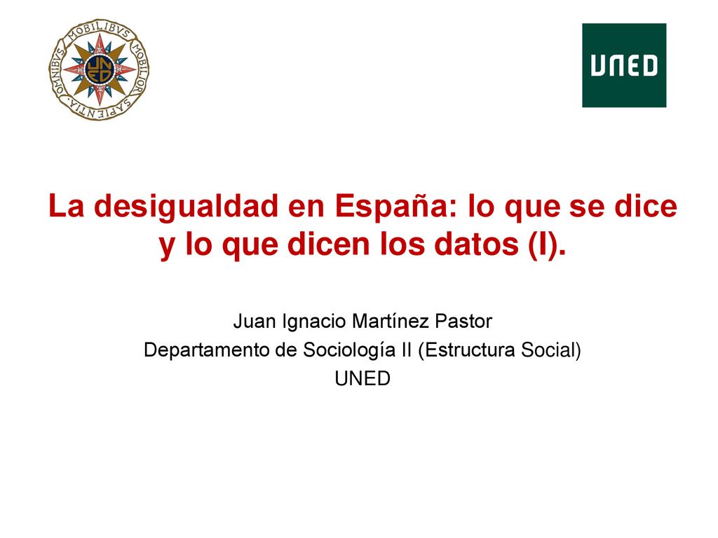 La desigualdad en España: lo que se dice y lo que dicen los datos (I).