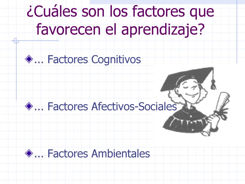 ¿Cuáles son los factores que favorecen el aprendizaje