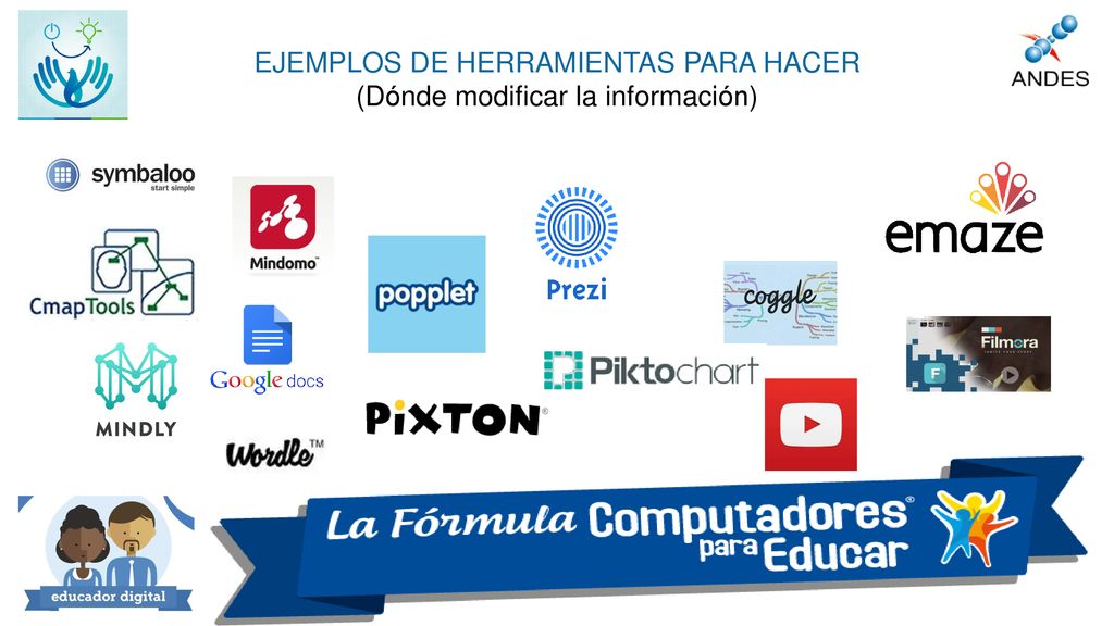 EJEMPLOS DE HERRAMIENTAS PARA HACER (Dónde modificar la información)