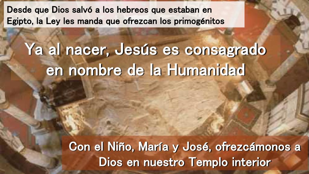 Ya al nacer, Jesús es consagrado en nombre de la Humanidad