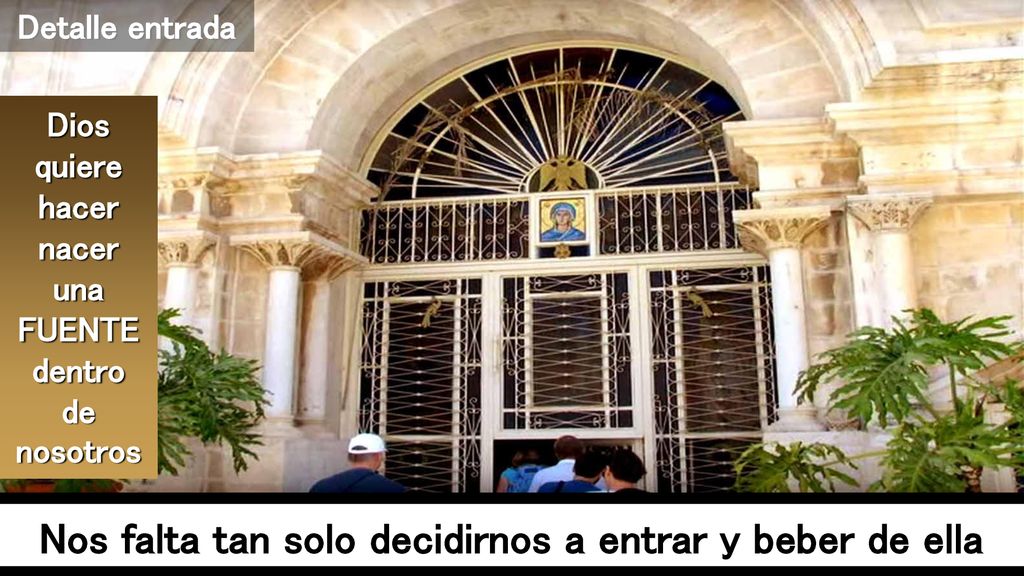 Nos falta tan solo decidirnos a entrar y beber de ella